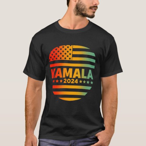 Kamala Harris 2024 For President US American Flag T_Shirt