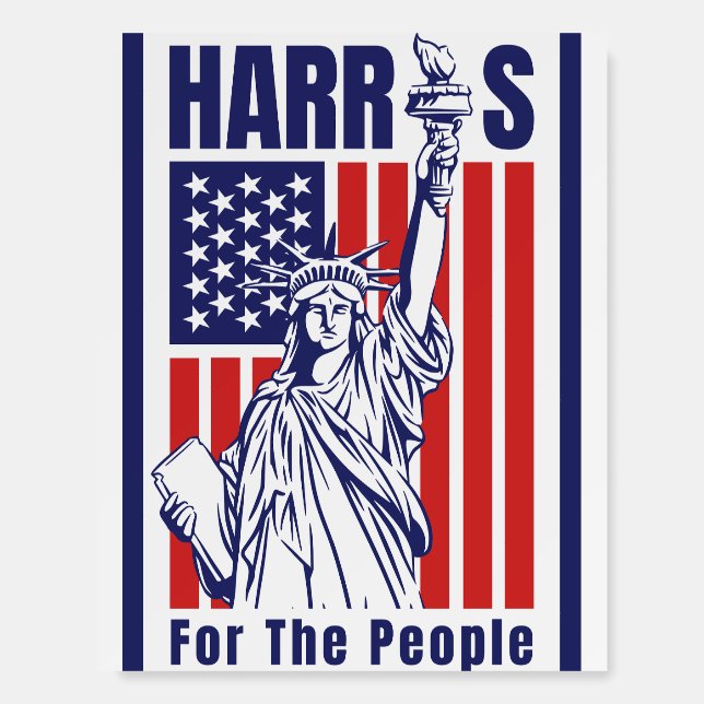Kamala Harris 2024 - For the People Foam Board (Front)