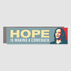 Kamala Harris 2024 Hope Is Making A Comeback Car Magnet