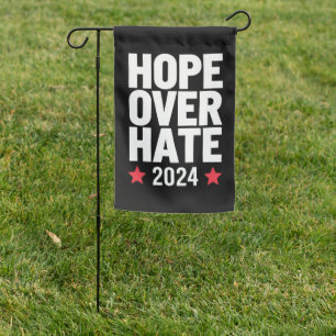 Kamala Harris 2024 Hope Over Hate Presidential Garden Flag