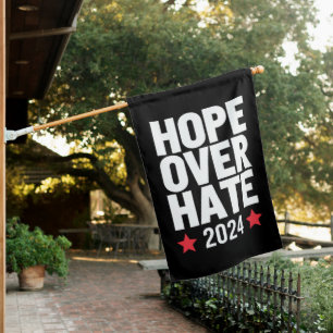 Kamala Harris 2024 Hope Over Hate Presidential House Flag