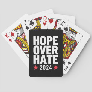 Kamala Harris 2024 Hope Over Hate Presidential Poker Cards