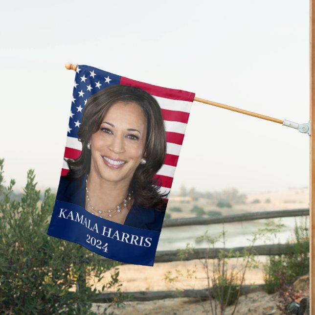Kamala Harris 2024 House Flag (Insitu (Back))