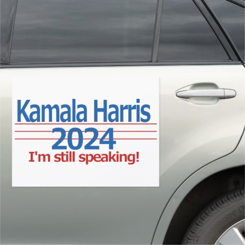Kamala Harris 2024 Im Still Speaking Car Magnet