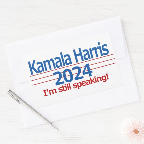 Kamala Harris 2024 Im Still Speaking Rectangular Sticker