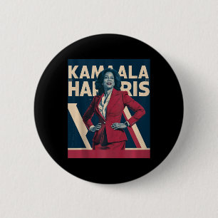 Kamala Harris 2024 - Leading With Strength Design Button