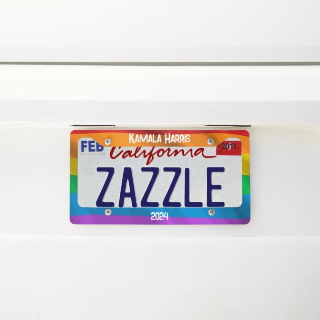 Kamala Harris 2024 License Plate Frame (On Car)