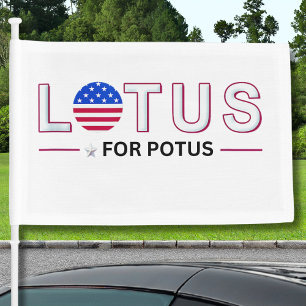 Kamala Harris 2024 Lotus for Potus Car Flag