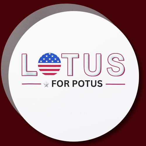 Kamala Harris 2024 Lotus for Potus Car Magnet