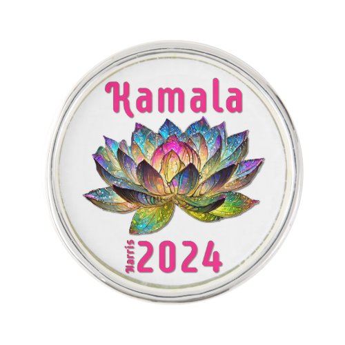 Kamala Harris 2024 Lotus For POTUS Lapel Pin