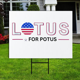 Kamala Harris 2024 Lotus for Potus Sign