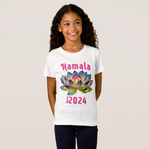 Kamala Harris 2024 Lotus For POTUS T_Shirt