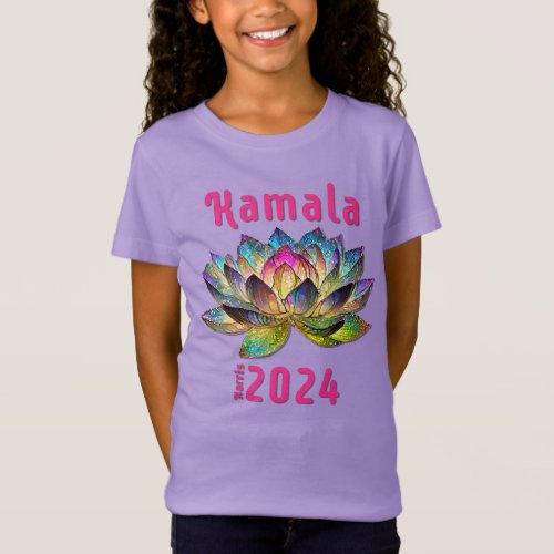 Kamala Harris 2024 Lotus For POTUS T_Shirt