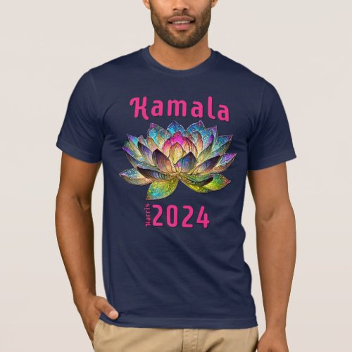 Kamala Harris 2024 Lotus For POTUS T_Shirt