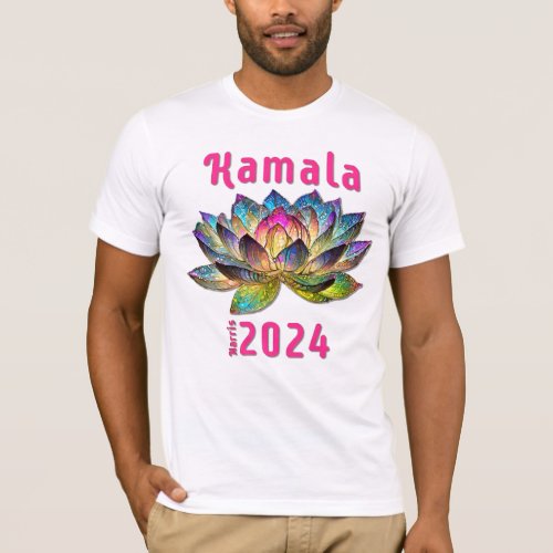 Kamala Harris 2024 Lotus For POTUS T_Shirt