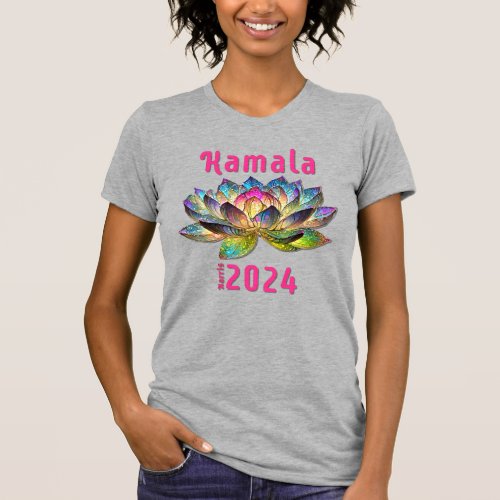 Kamala Harris 2024 Lotus For POTUS T_Shirt