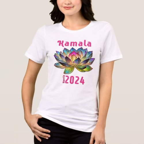 Kamala Harris 2024 Lotus For POTUS Tri_Blend Shirt