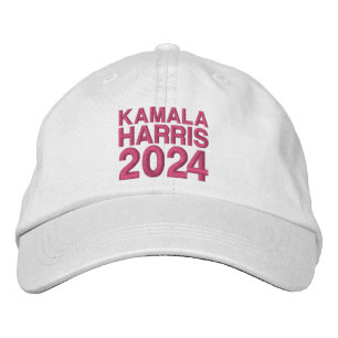Kamala Harris 2024 modern hot pink typography Embroidered Baseball Cap