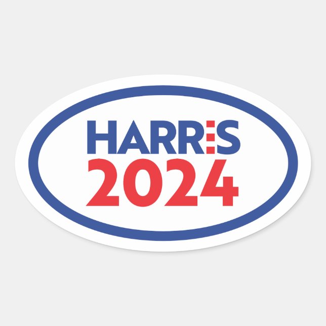 Kamala Harris 2024 Oval Sticker (Front)