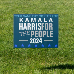 Kamala Harris 2024 Political Vote For The People Sign
