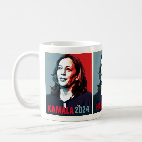 Kamala Harris 2024 Pop Art Triptych Coffee Mug