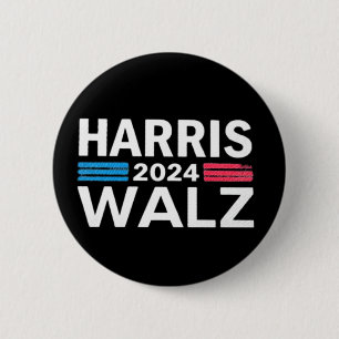 Kamala Harris 2024 President Comma La Funny Hat  Button
