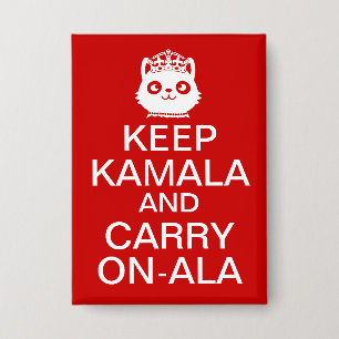 Kamala Harris 2024 President Keep Calm Carry On Button