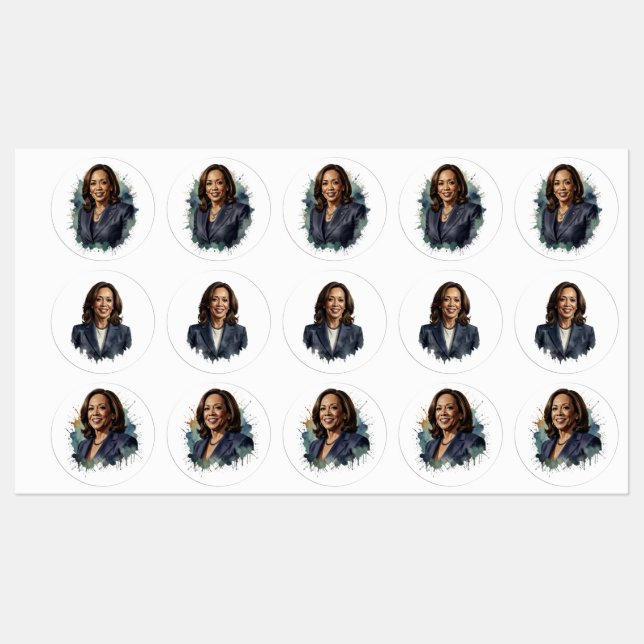  Kamala Harris 2024, President USA Labels (Sheet)