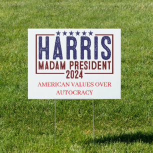 Kamala Harris 2024 presidential election Sign