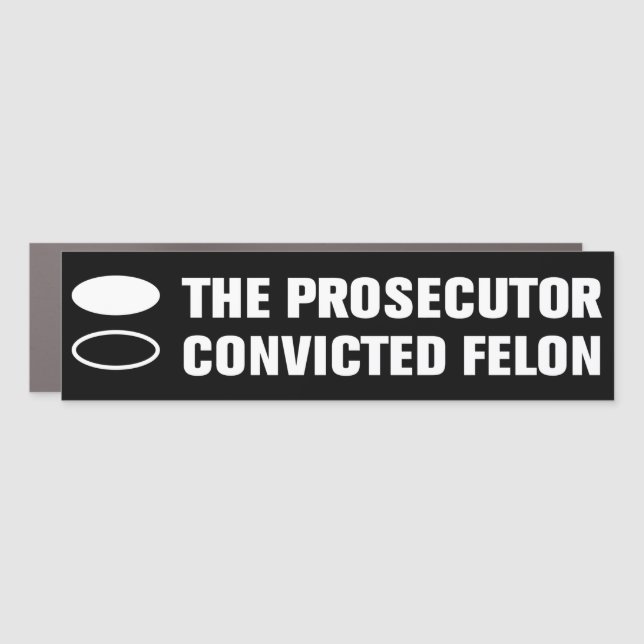 Kamala Harris 2024 Prosecutor vs Convicted Felon Car Magnet (Front)