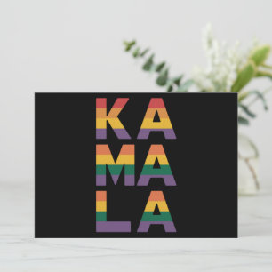 Kamala Harris 2024 Rainbow Flag Gay Pride LGBT Invitation