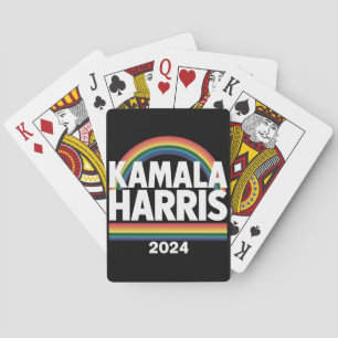 Kamala Harris 2024 Rainbow Gay Pride LGBT Election Poker Cards