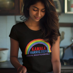 Kamala Harris 2024 Rainbow LGBTQ Women&#39;s Tri-Blend Shirt