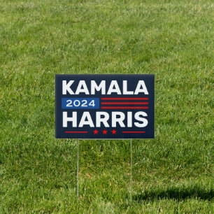 Kamala Harris 2024 Red White Blue Yard Sign