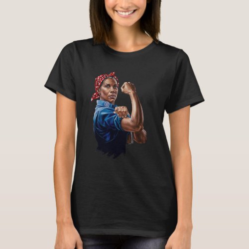 Kamala Harris 2024 Rosie The Riveter Childless Cat T_Shirt