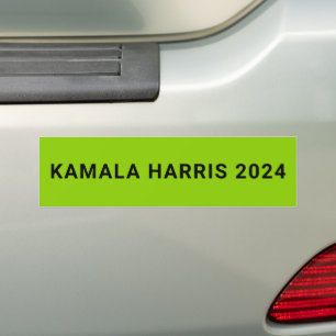 kamala harris 2024 simple custom text brat green bumper sticker