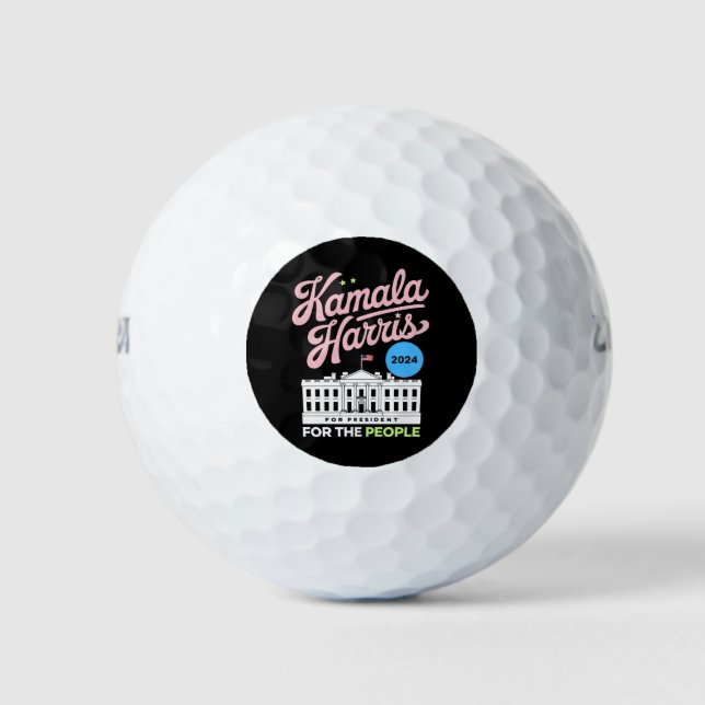 Kamala Harris 2024 Social Democrat Vote Blue  Golf Balls (Front)
