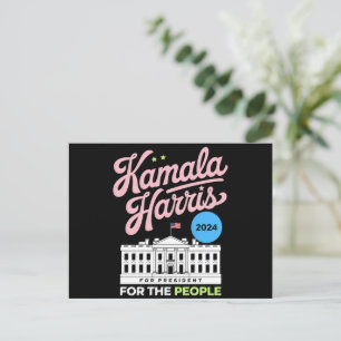 Kamala Harris 2024 Social Democrat Vote Blue Postcard