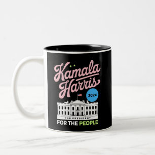 Kamala Harris 2024 Social Democrat Vote Blue Two-Tone Coffee Mug