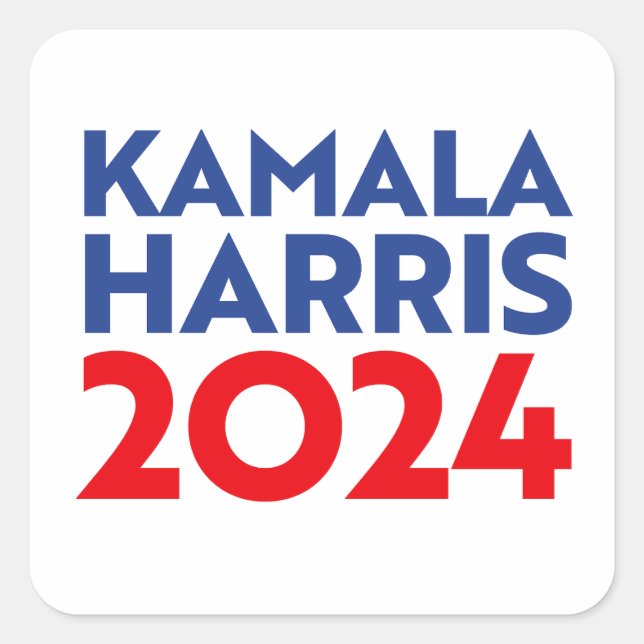 Kamala Harris 2024 Square Sticker (Front)