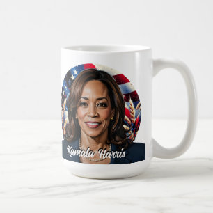 Kamala Harris 2024 Stars and Stripes Coffee Mug