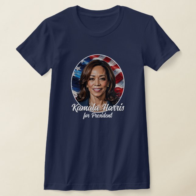  Kamala Harris 2024  Stars and Stripes T-Shirt (Laydown)