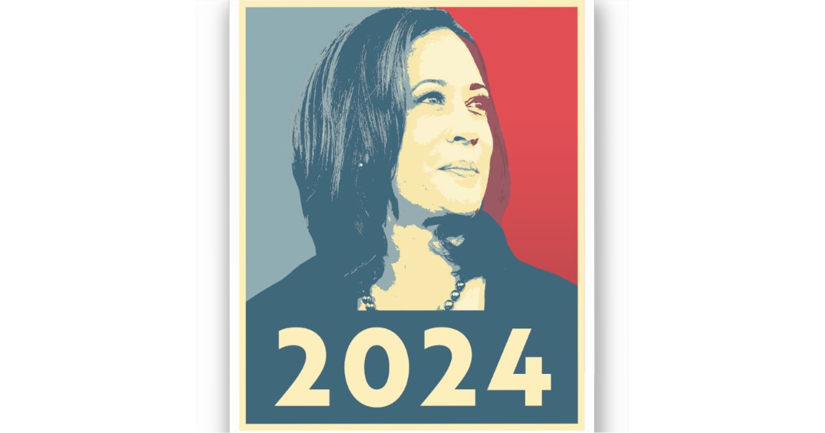 Kamala Harris 2024 Sticker Zazzle