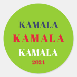 Kamala Harris 2024 Support Brat Green Classic Round Sticker