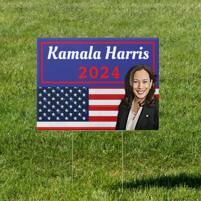 Kamala Harris 2024 US Election Sign (Insitu)