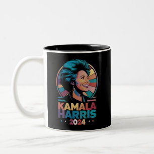 Kamala Harris 2024 Vote President Kamala Election Two-Tone Coffee Mug
