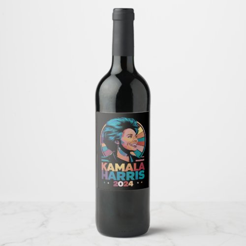 Kamala Harris 2024 Vote President Kamala Election  Wine Label