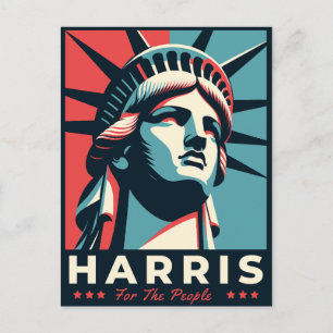 Kamala Harris 2024 VP to President Black Woman 24 Holiday Postcard