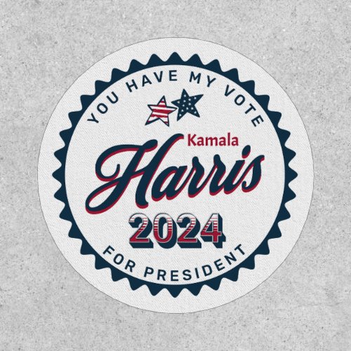 Kamala Harris 2024  You Have my Vote  Patch