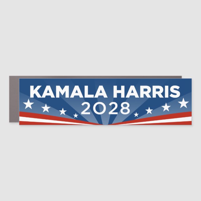 Kamala Harris 2028 Bumper Car Magnet (Front)